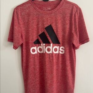 adidas Red and Black Kids Short Sleeve Tee